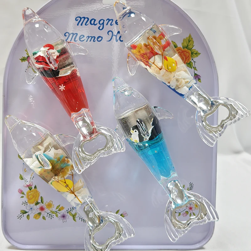 Dolphin-Shaped Bottle Opener Fridge Magnet